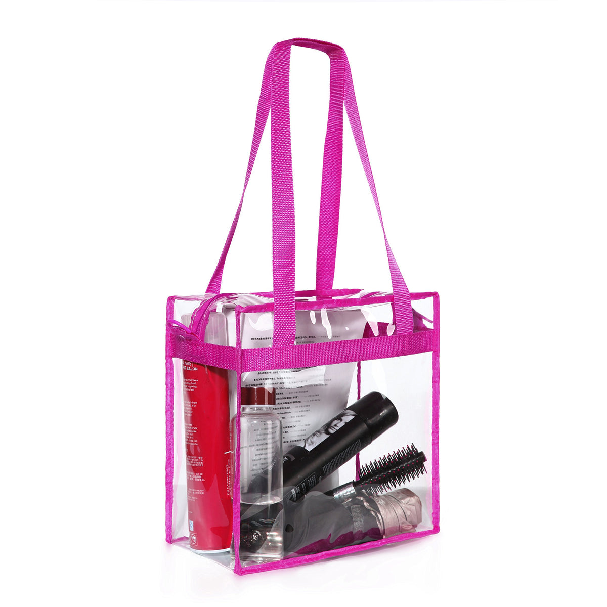 Clear Bags Concert Stadium Approved Clear Tote Bag with Zipper Closure Crossbody Shoulder Bag with Adjustable Strap