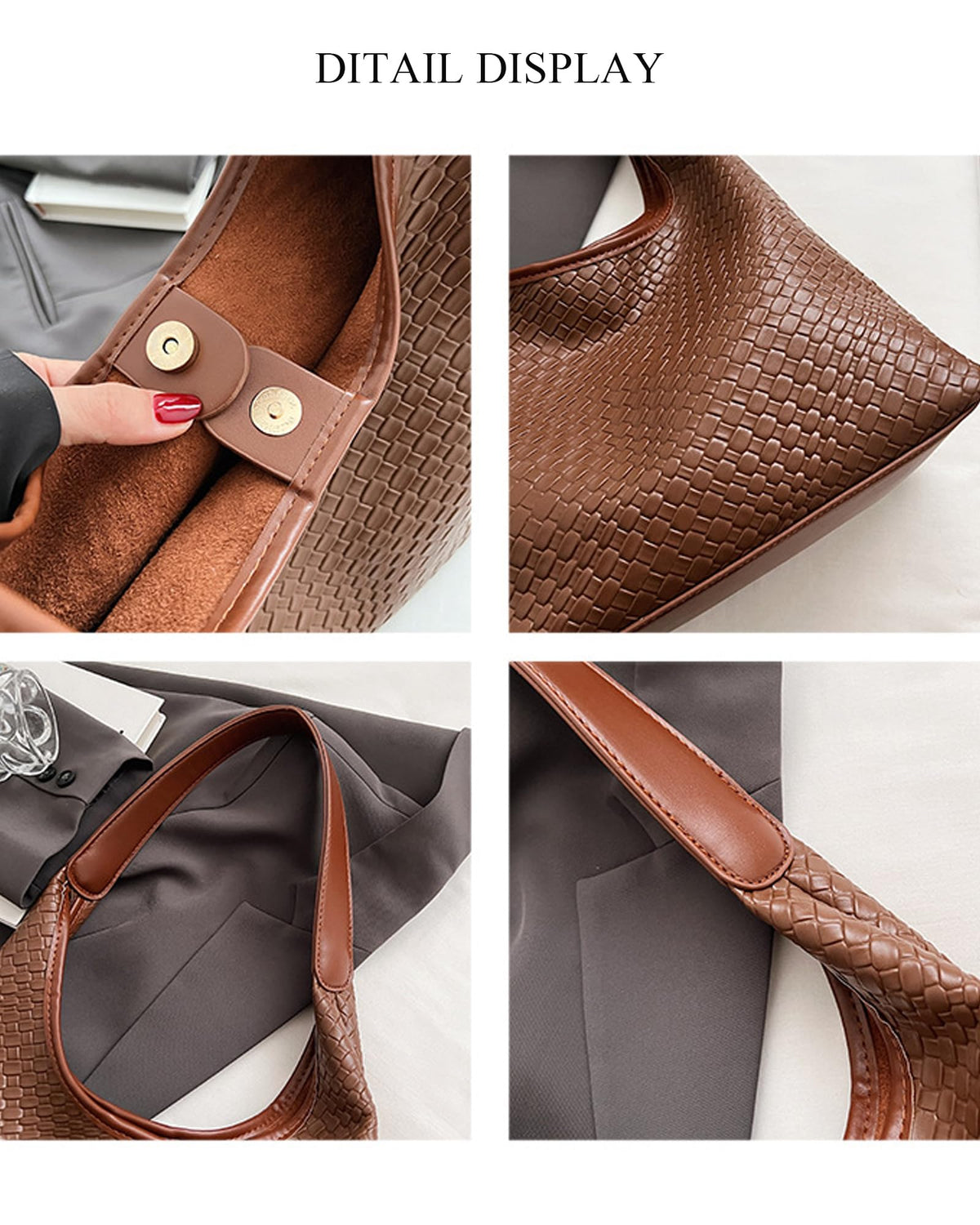 2026 Fall Fashions Leather Tote Bag for Women  Shoulder Bag, Hobo Bags Large