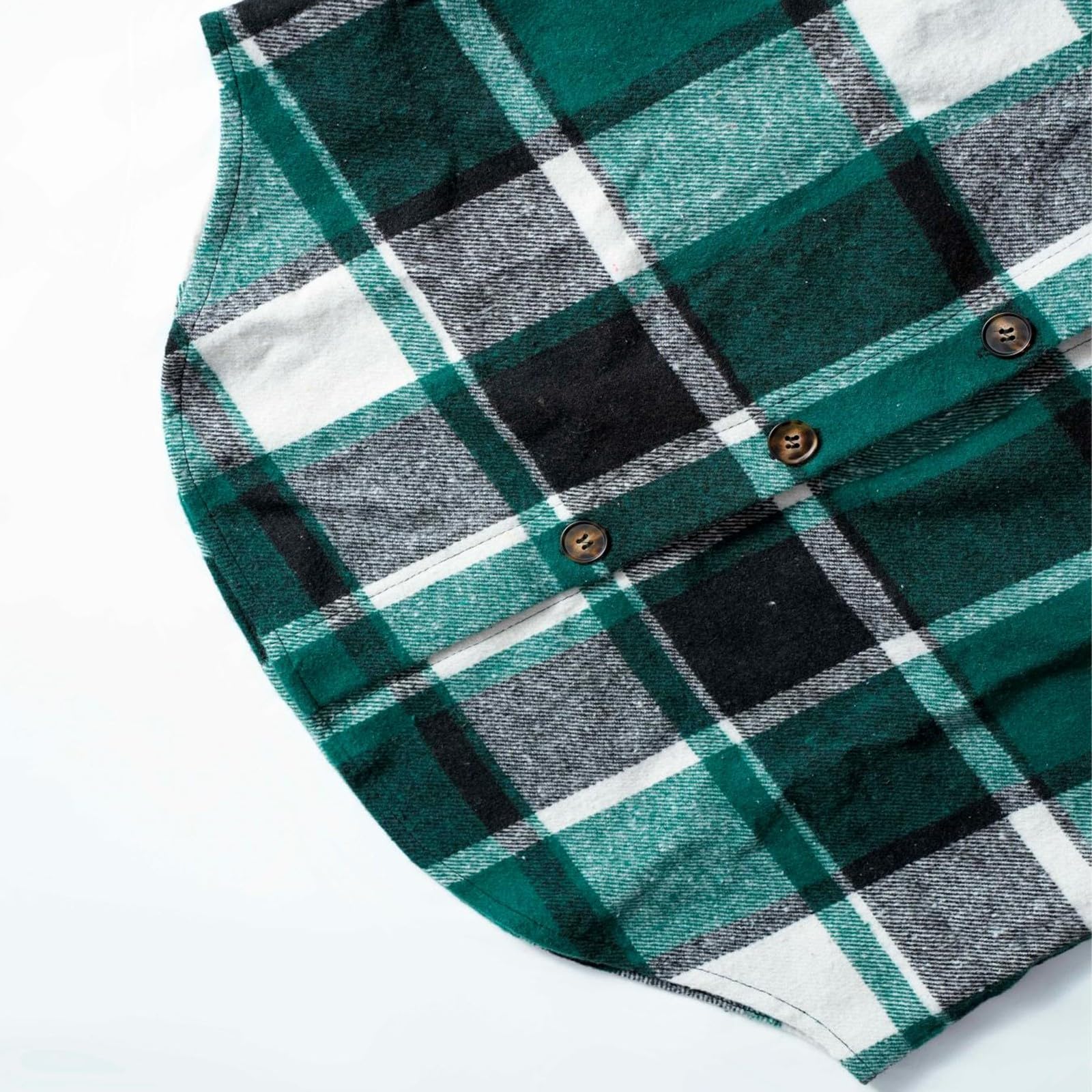 Plaid Vest Cardigan for Women Sleeveless waistcoat Comfy Button Down jacket