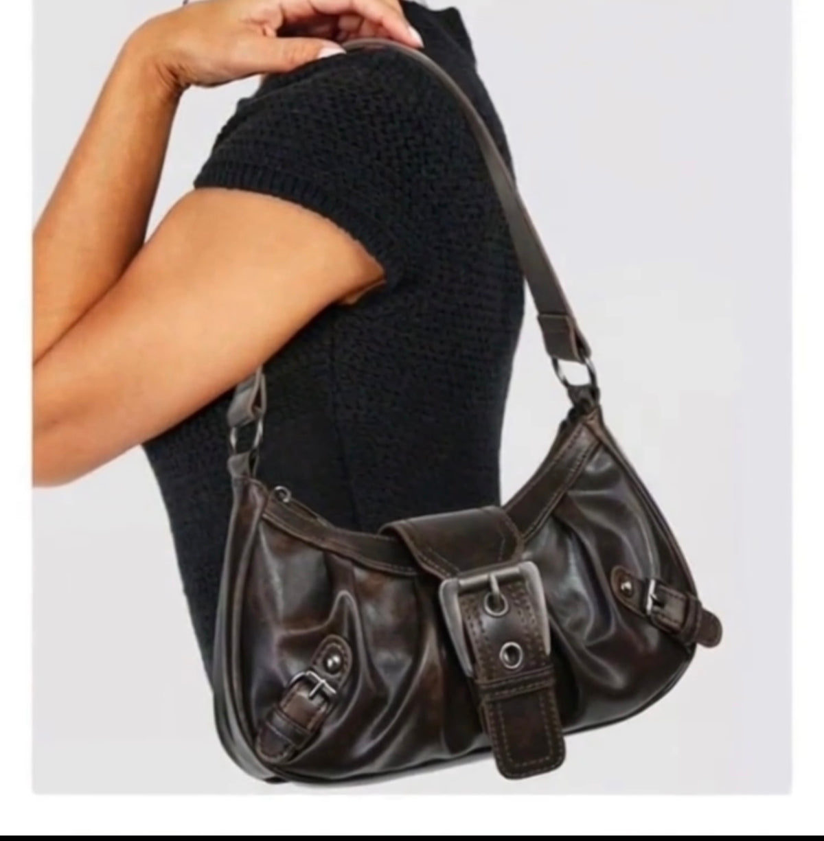 Y2K Shoulder Bag Leather Hobo Bags for Women, Small Cute Clutch Purses Millard Bag