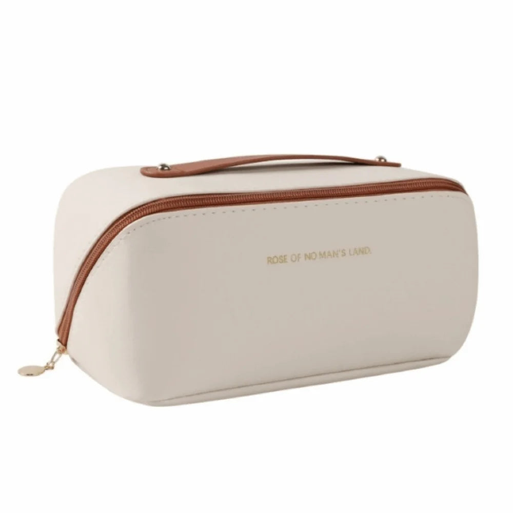 Fashion Portable Tote Makeup Bag Pillow PU Cosmetic Bag Multi-compartment Large Capacity Toiletry Kit Bag