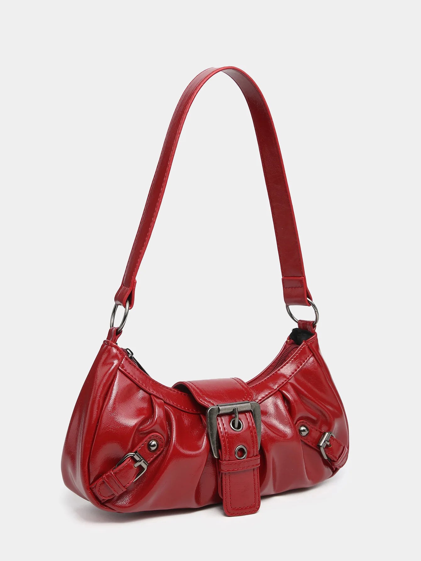 Y2K spring hot selling Maillard style retro chic small bag spicy girl Y2K wasteland style vintage leather shoulder handbag