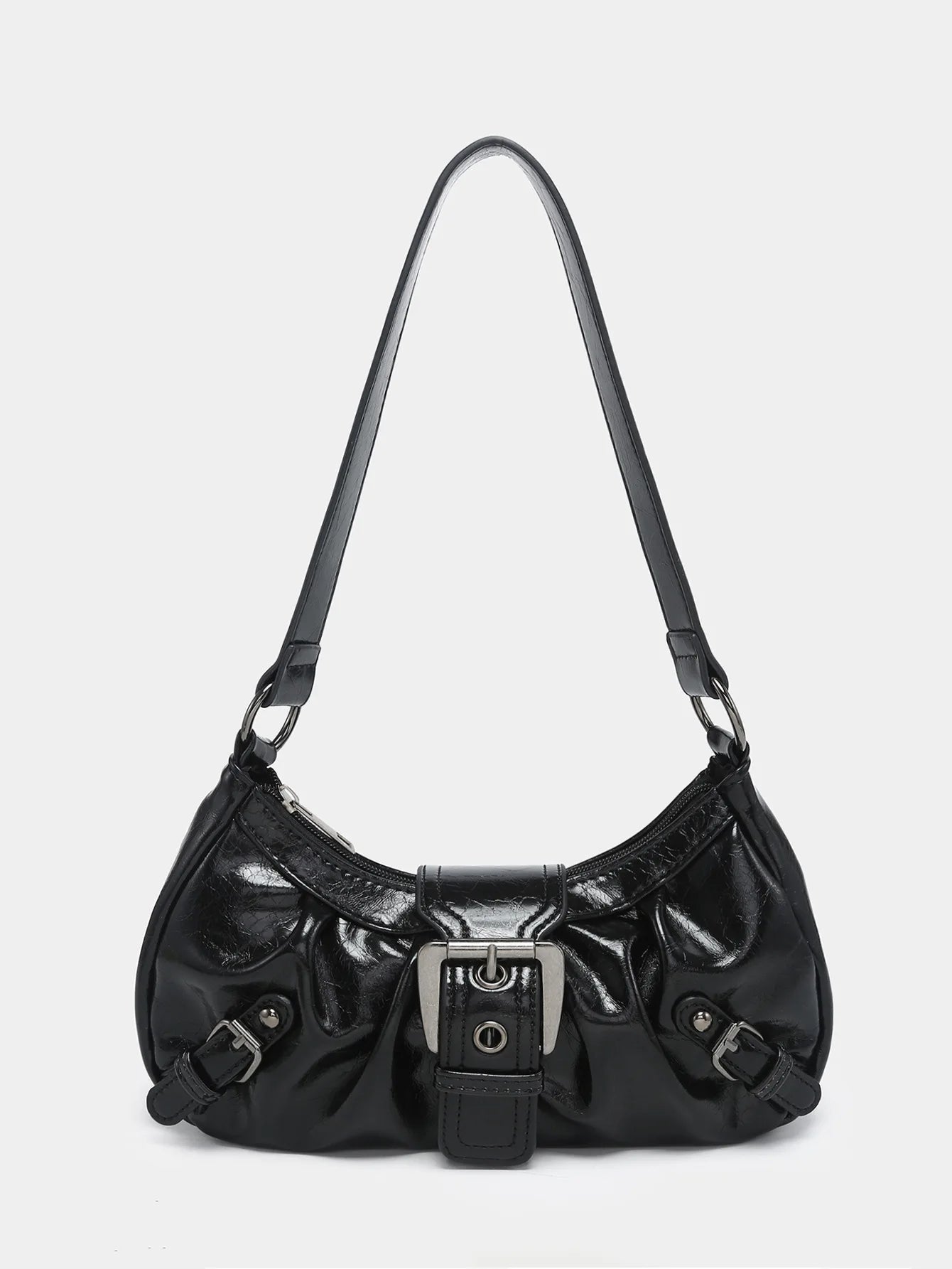 Y2K spring hot selling Maillard style retro chic small bag spicy girl Y2K wasteland style vintage leather shoulder handbag