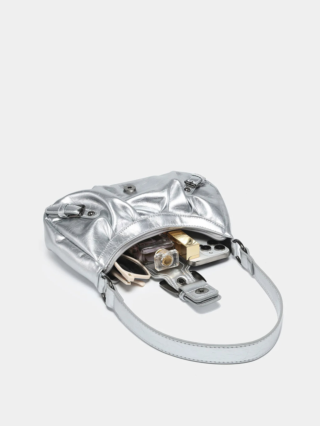 Y2K spring hot selling Maillard style retro chic small bag spicy girl Y2K wasteland style vintage leather shoulder handbag