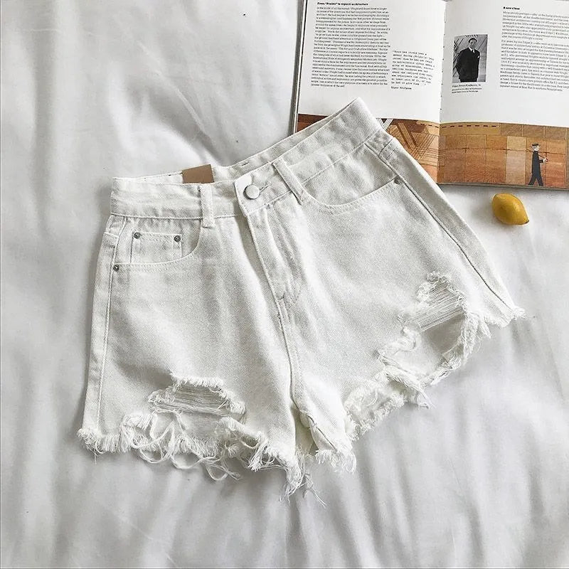 Y2K Ripped Distressed Low Rise Shorts | Trendy Vintage Denim for Every