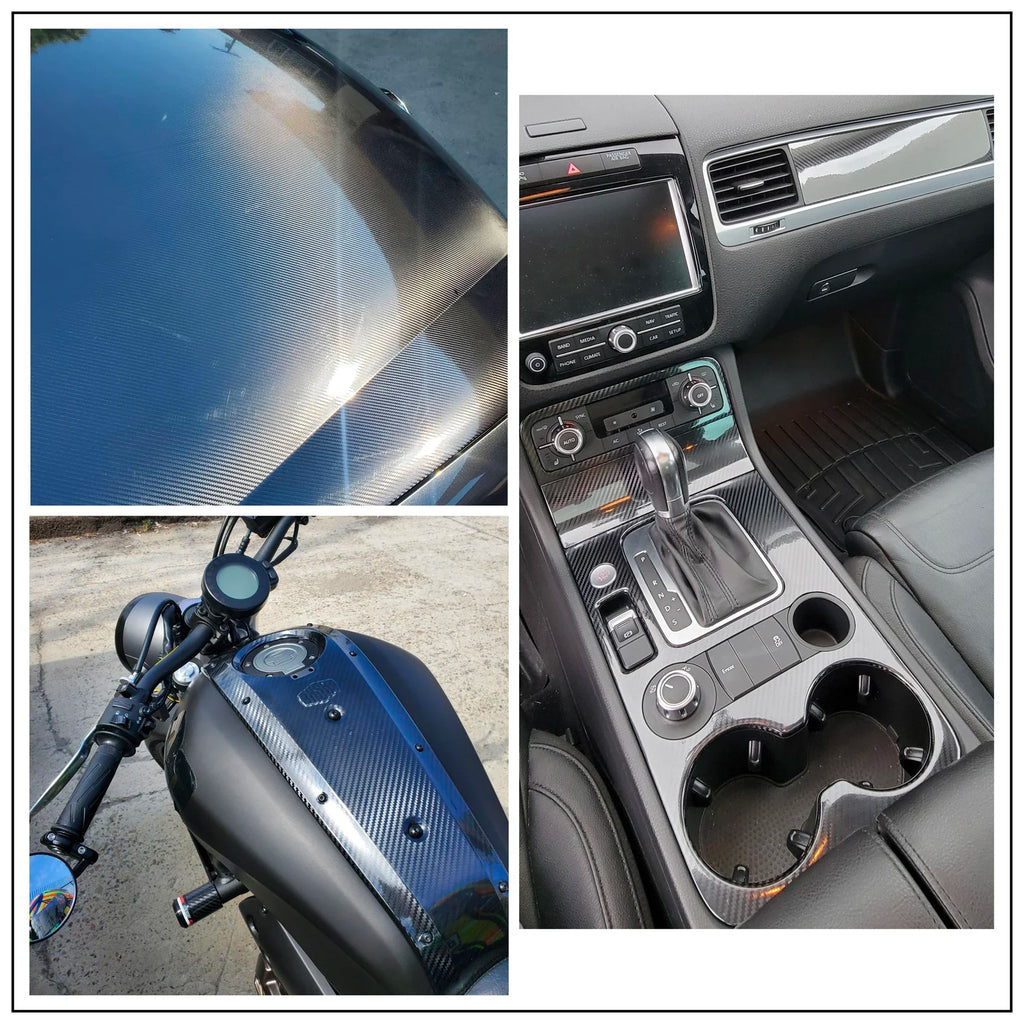 Car Wrap Film Covering 2D 3D 4D 5D 6D Glossy Carbon Fiber Wrapping Vinyl Film Auto Motorcycle Waterproof PVC Foil Car Accessories