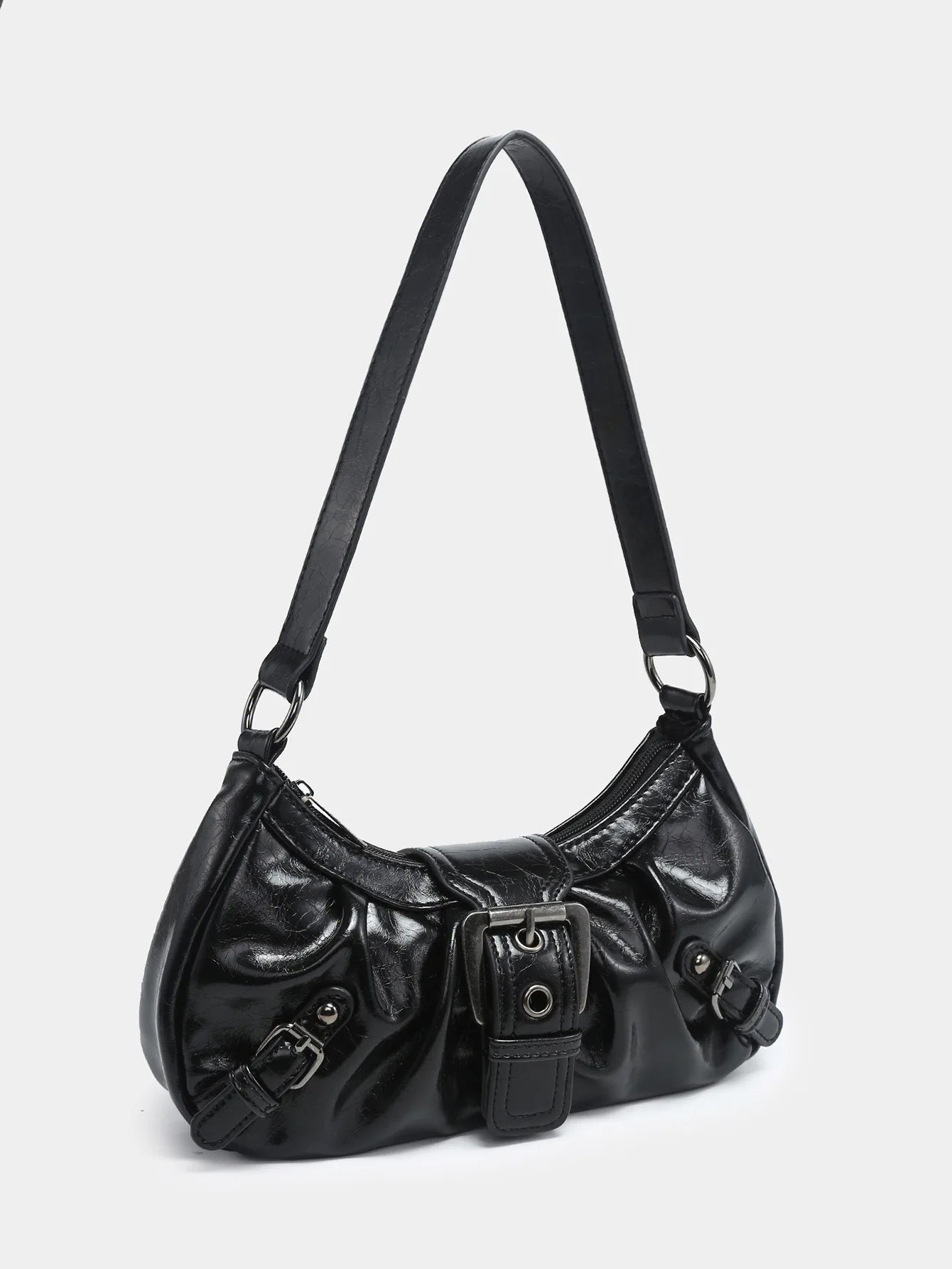 Y2K spring hot selling Maillard style retro chic small bag spicy girl Y2K wasteland style vintage leather shoulder handbag