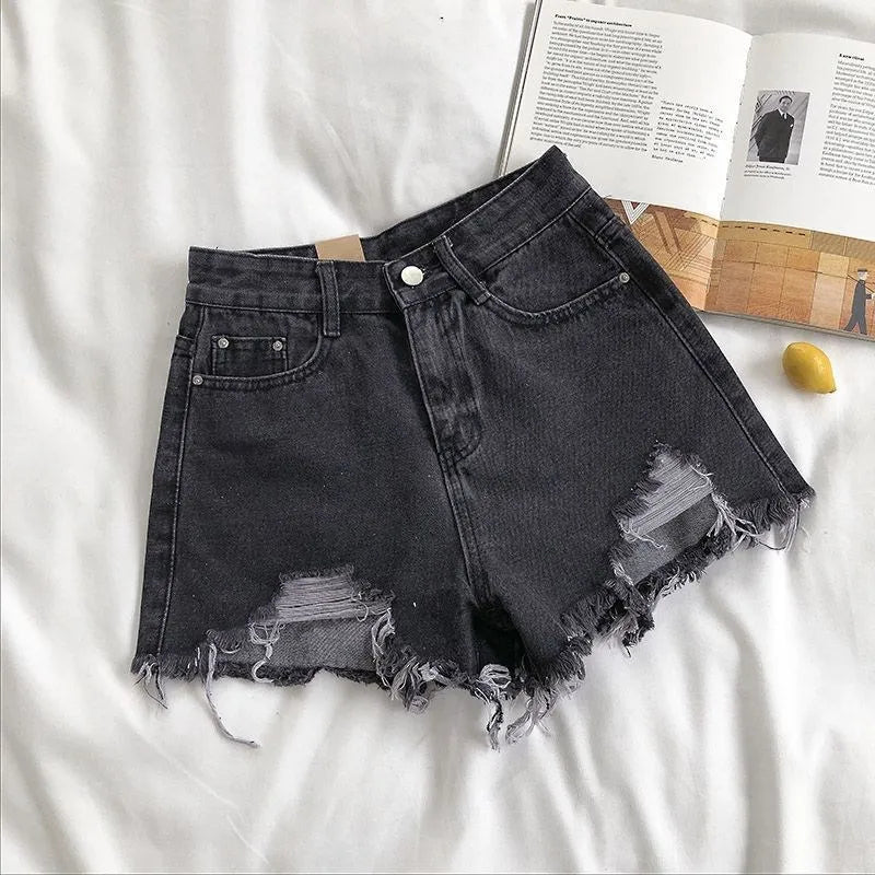 Y2K Ripped Distressed Low Rise Shorts | Trendy Vintage Denim for Every