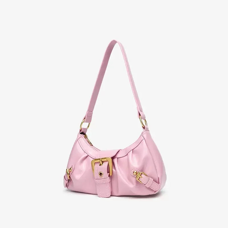 Y2K spring hot selling Maillard style retro chic small bag spicy girl Y2K wasteland style vintage leather shoulder handbag