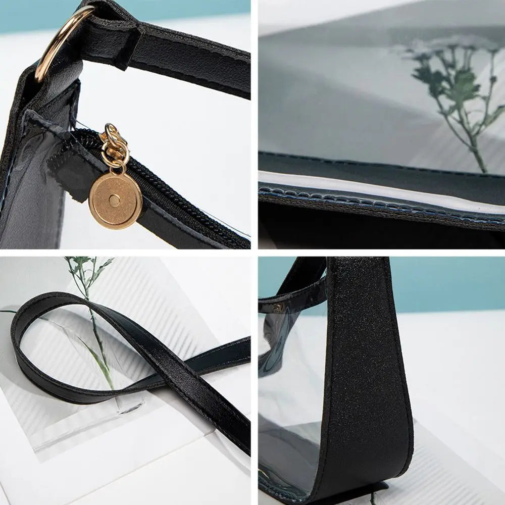 Clear Event Concert Y2k purse bag Mini Waterproof Transparent Shoulder Bag Handbag for Women Girls Candy Color Clear Jelly Bag