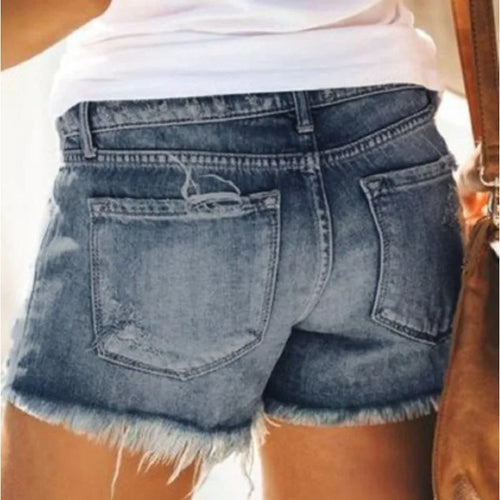 Botvotee Summer Ripped Skinny Shorts Jeans for Women High Waisted Casual Denim Shorts Vintage Retro Short Jeans Woman