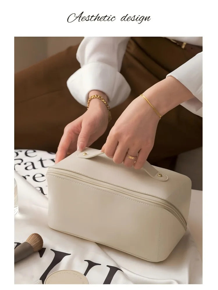 Homefish Organizer Female Toiletry Kit Bag MakeUp Case Storage Pouch Luxury Lady Box, Cosmetic Bag, Organizer Bag For Travel Zip