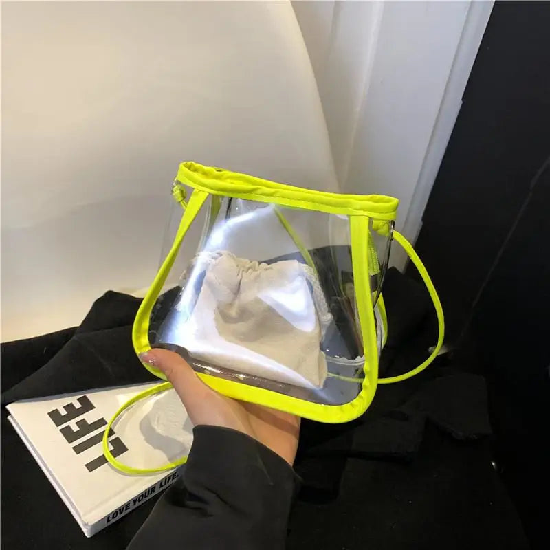 Event Concert Clear Summer Crossbody Bag Waterproof and Transparent PVC Shoulder Tote for Outdoor Sports and Work