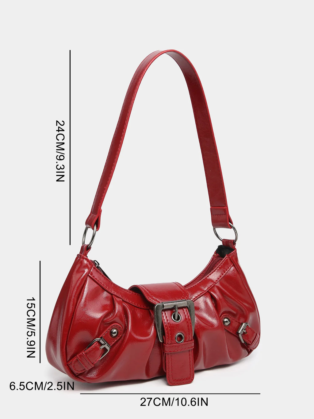 Y2K spring hot selling Maillard style retro chic small bag spicy girl Y2K wasteland style vintage leather shoulder handbag
