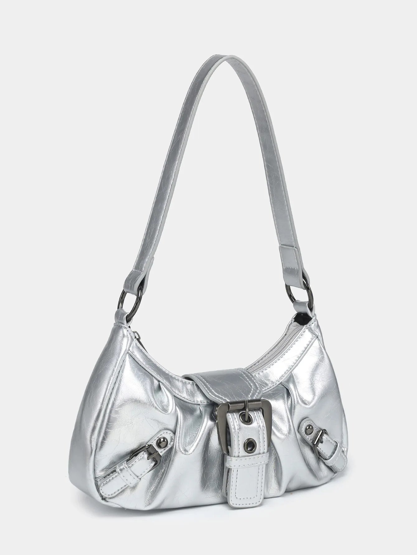 Y2K spring hot selling Maillard style retro chic small bag spicy girl Y2K wasteland style vintage leather shoulder handbag