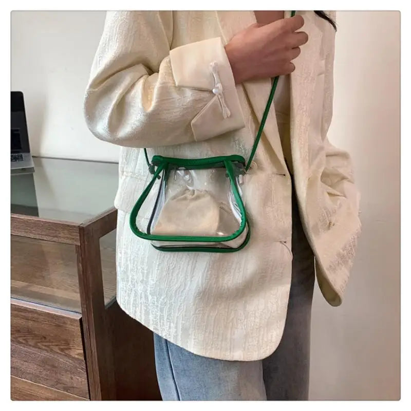 Event Concert Clear Summer Crossbody Bag Waterproof and Transparent PVC Shoulder Tote for Outdoor Sports and Work
