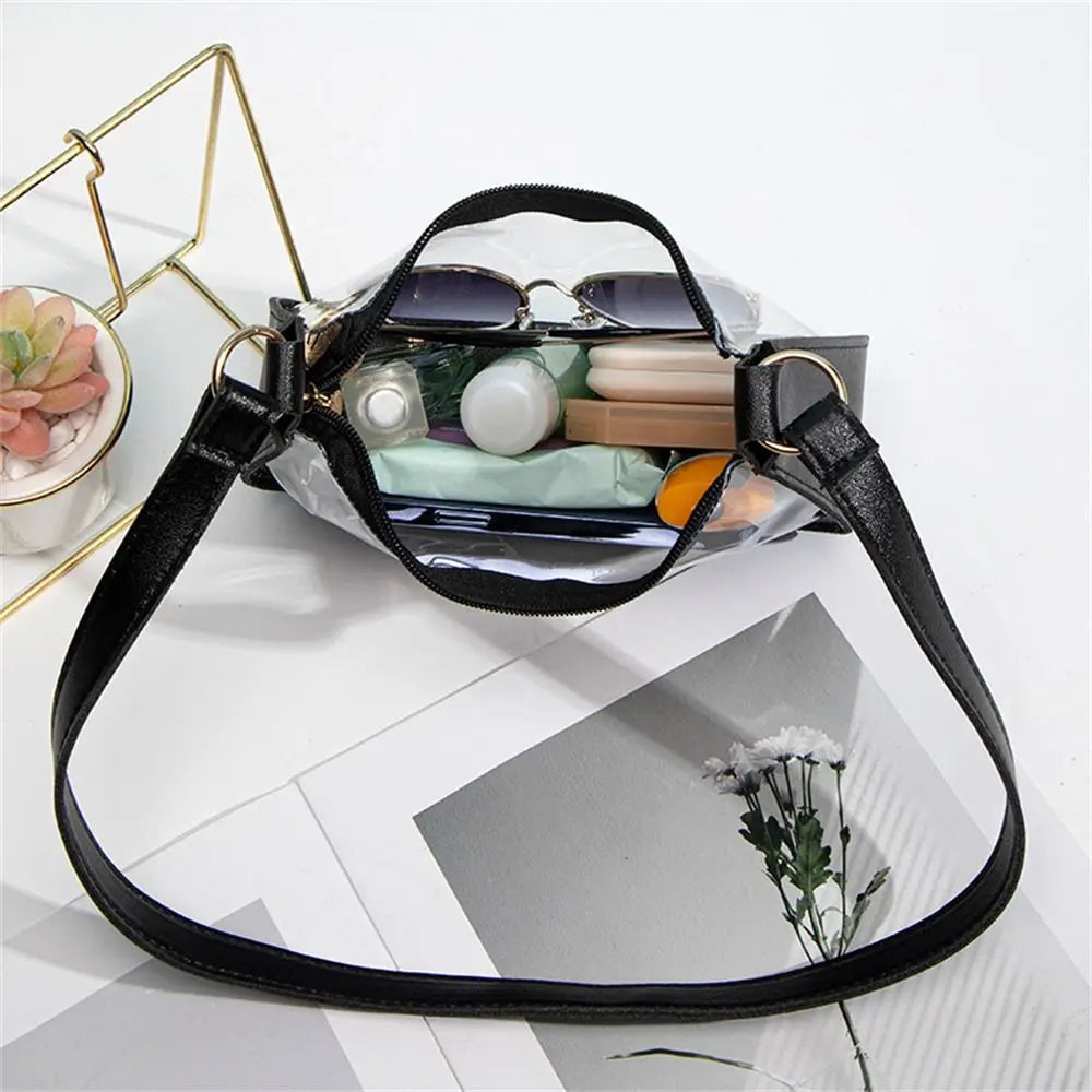 Clear Event Concert Y2k purse bag Mini Waterproof Transparent Shoulder Bag Handbag for Women Girls Candy Color Clear Jelly Bag
