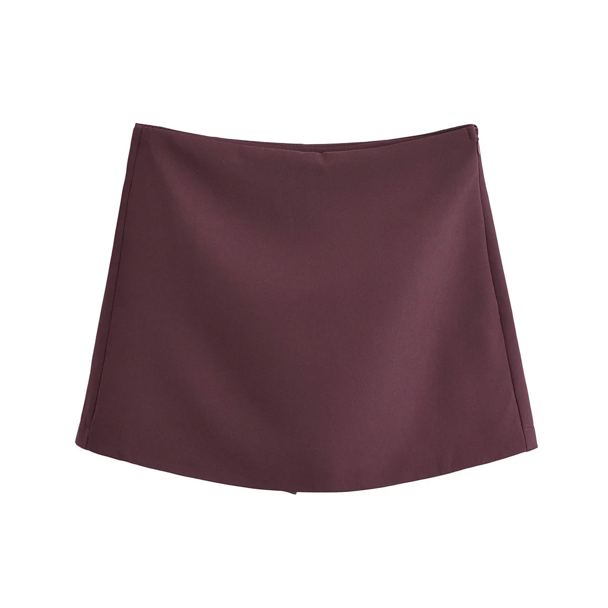 New Fall Women Solid Skort Fashion Causal Side Zipper Mini Shorts Skirts Vintage High Waist Streetwear Shorts Skirts