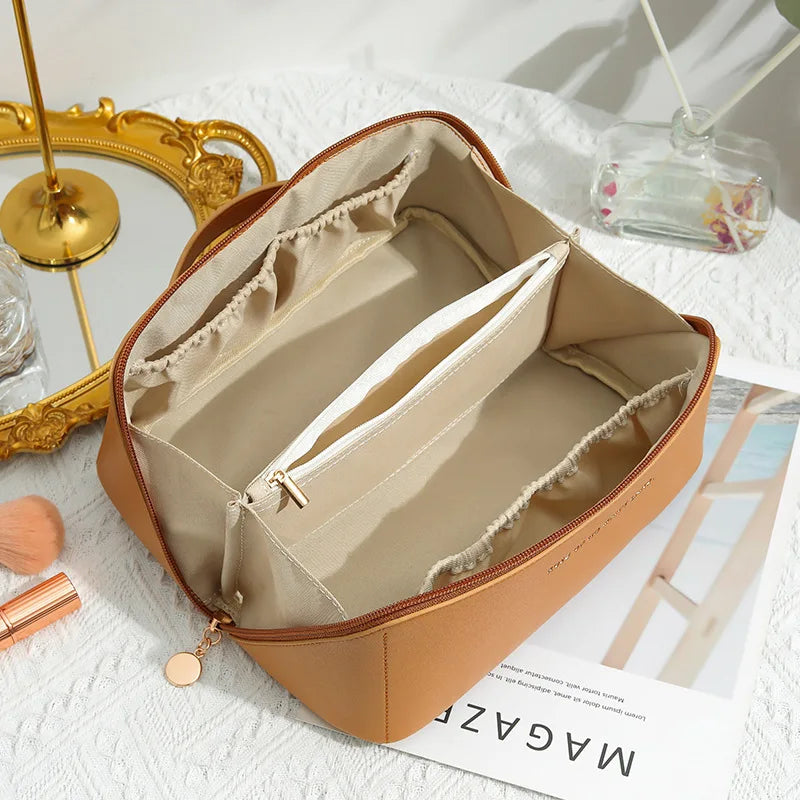 Homefish Organizer Female Toiletry Kit Bag MakeUp Case Storage Pouch Luxury Lady Box, Cosmetic Bag, Organizer Bag For Travel Zip