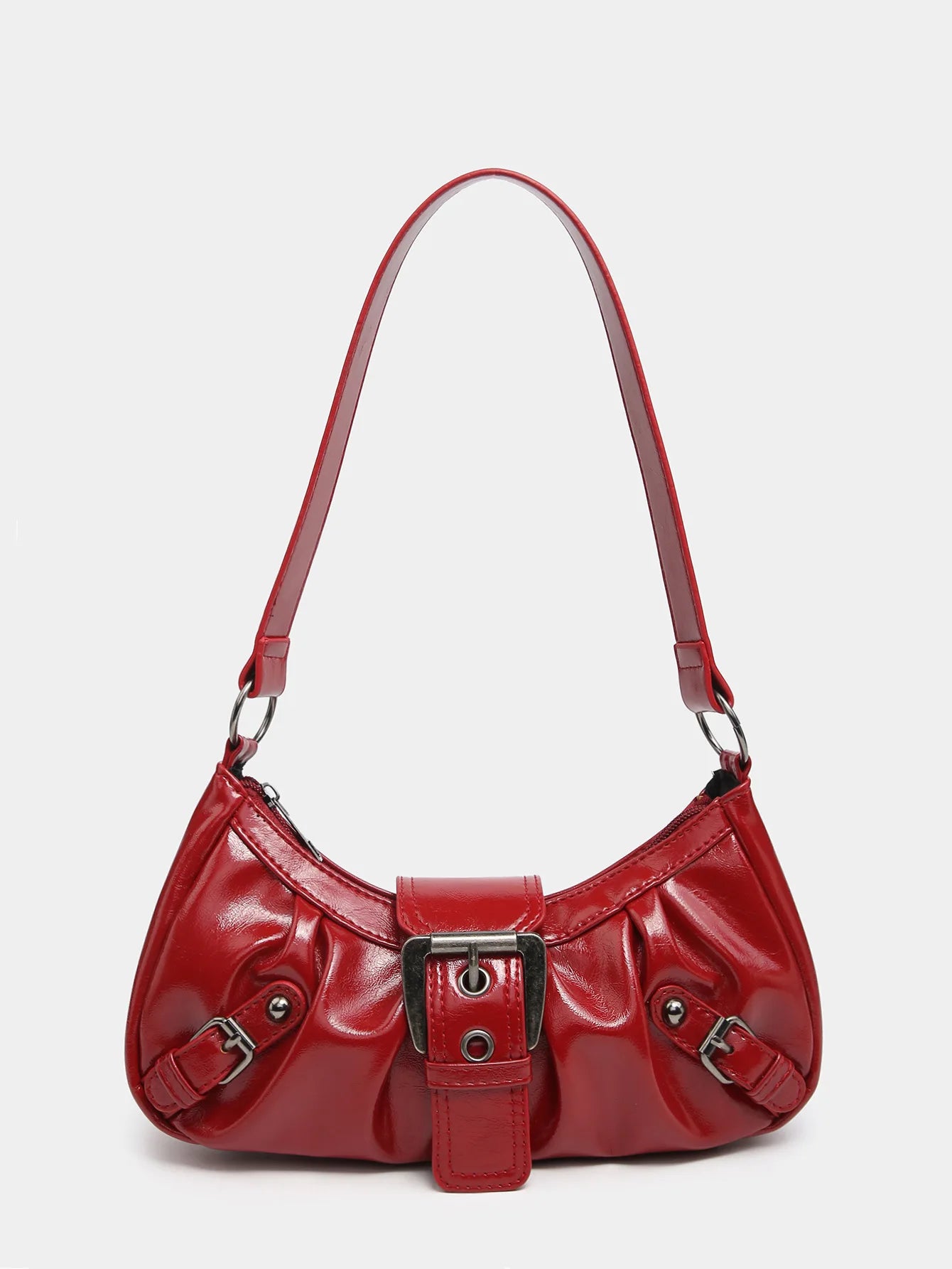 Y2K spring hot selling Maillard style retro chic small bag spicy girl Y2K wasteland style vintage leather shoulder handbag