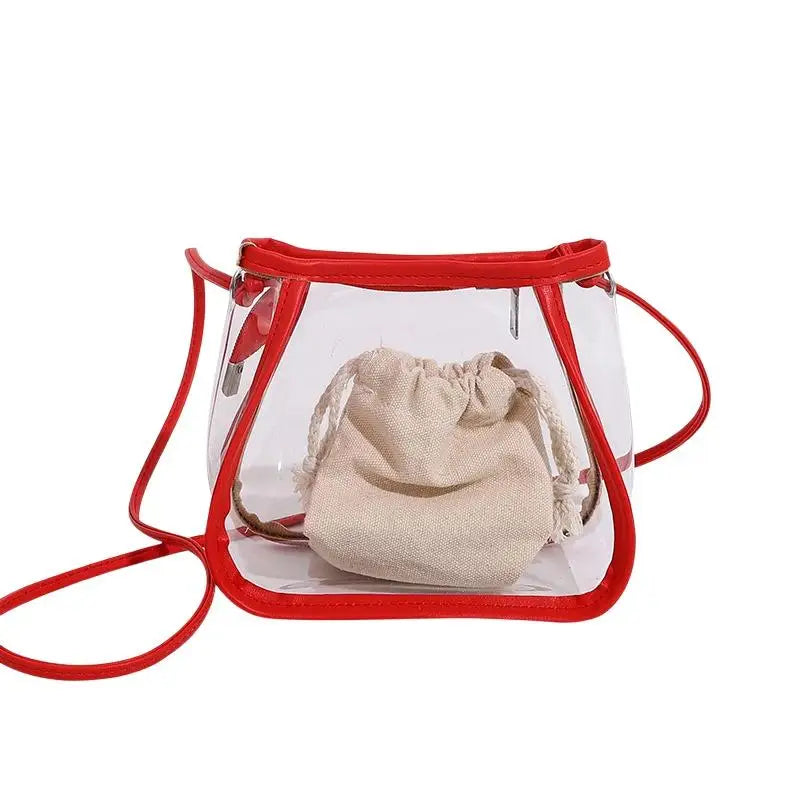 Event Concert Clear Summer Crossbody Bag Waterproof and Transparent PVC Shoulder Tote for Outdoor Sports and Work