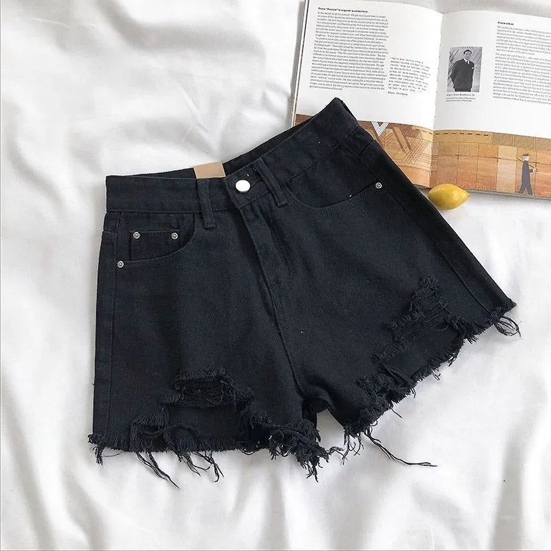 Y2K Ripped Distressed Low Rise Shorts | Trendy Vintage Denim for Every