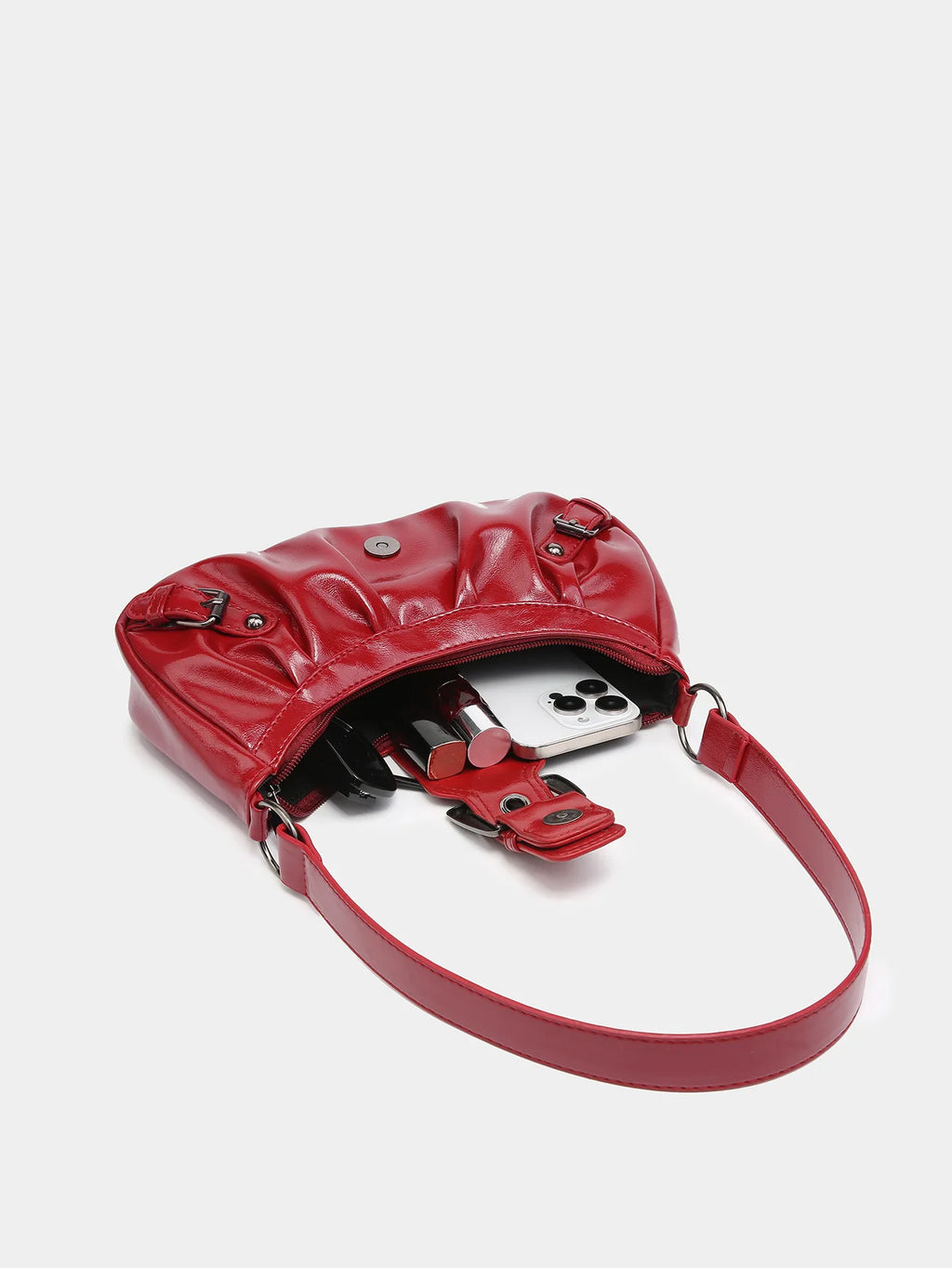 Y2K spring hot selling Maillard style retro chic small bag spicy girl Y2K wasteland style vintage leather shoulder handbag