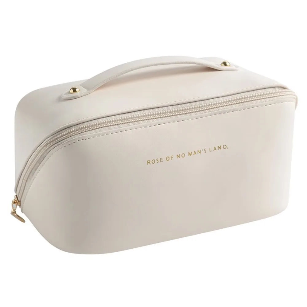 Fashion Portable Tote Makeup Bag Pillow PU Cosmetic Bag Multi-compartment Large Capacity Toiletry Kit Bag