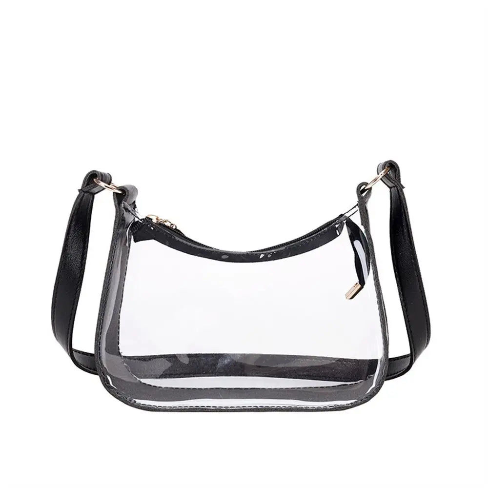 Clear Event Concert Y2k purse bag Mini Waterproof Transparent Shoulder Bag Handbag for Women Girls Candy Color Clear Jelly Bag
