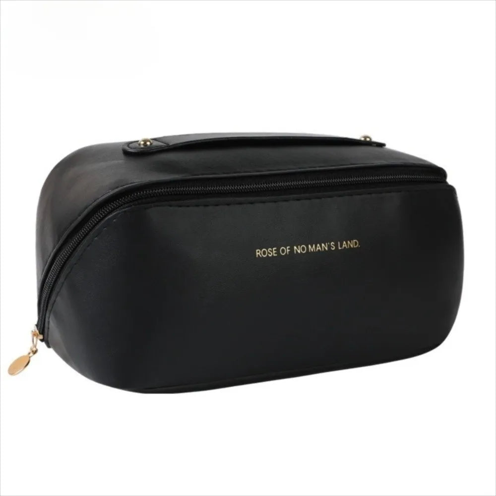 Fashion Portable Tote Makeup Bag Pillow PU Cosmetic Bag Multi-compartment Large Capacity Toiletry Kit Bag