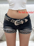 Y2k Streetwear Harajuku E-girl Summer Women 2000s Grunge Kpop Japanese Gyaru Low Rise Jean Shorts Slim Denim Hot Pants Trashy