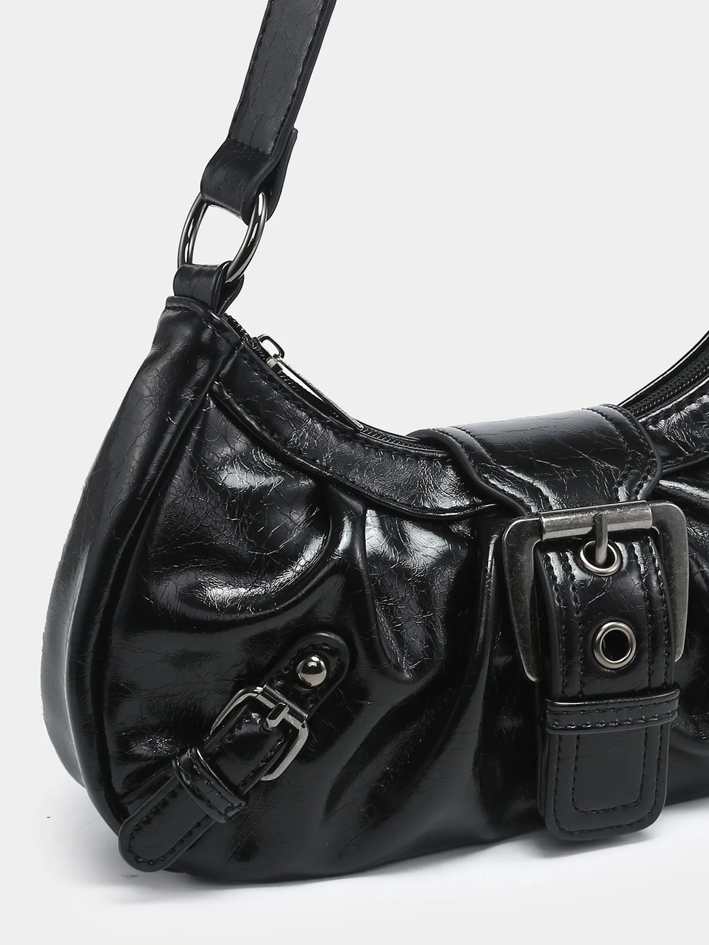 Y2K spring hot selling Maillard style retro chic small bag spicy girl Y2K wasteland style vintage leather shoulder handbag
