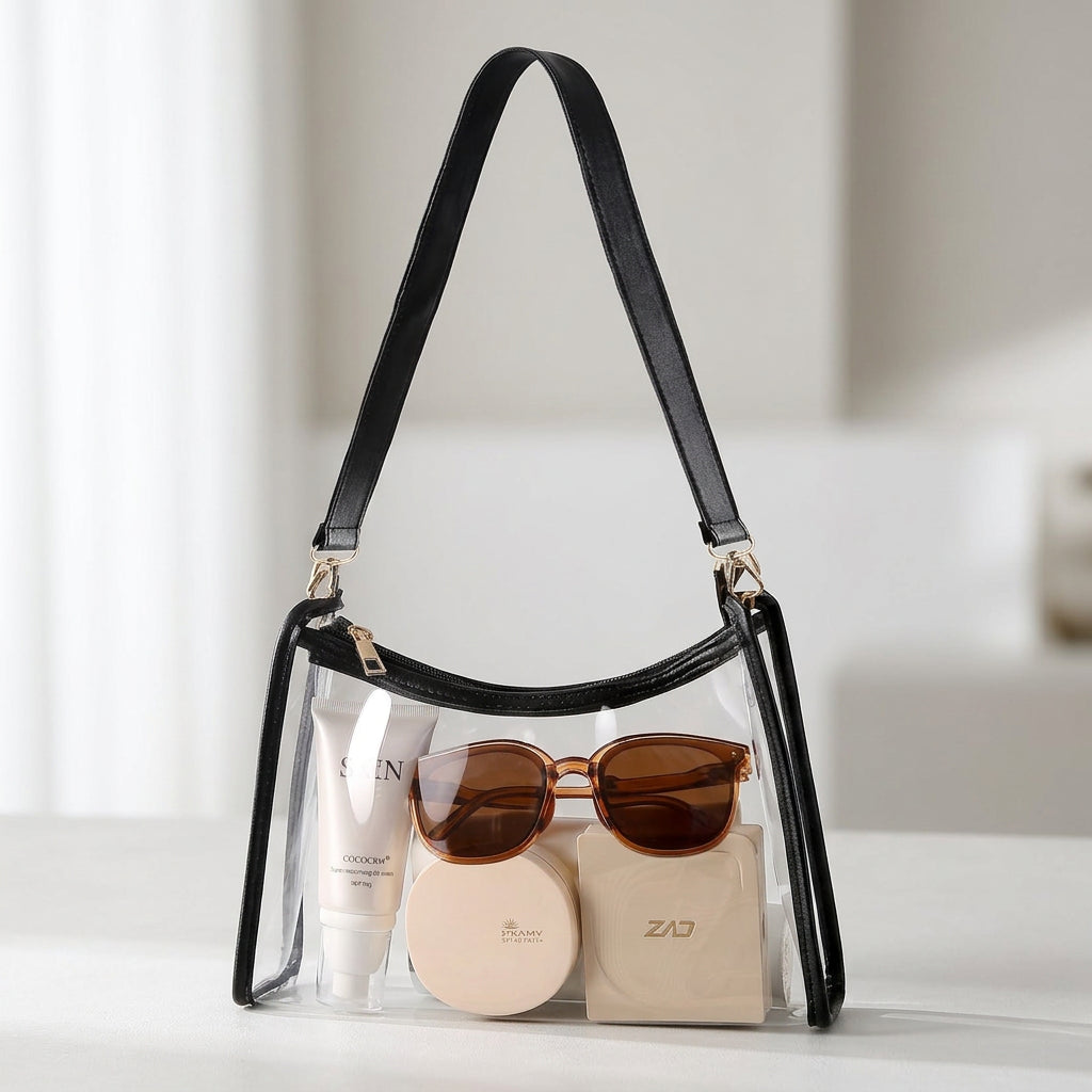 Clear Bag for Stadium Events Women's Purse Handbags Small Purse shoulder bag Crossbody Bag — Studio packshot